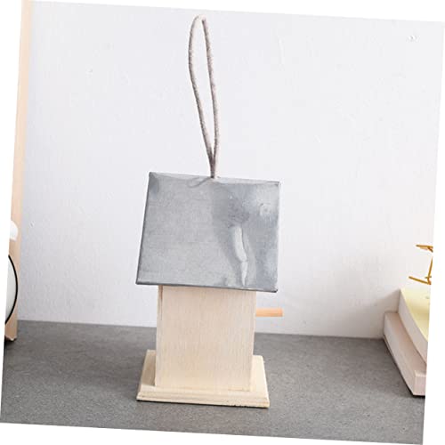 BESPORTBLE Outdoor Bird House Unfinished Wood Birdhouse Decorative Bird House Outside Bird House Bird Nest Desktop Ornament Wooden Bird House Bird BESPORTBLE