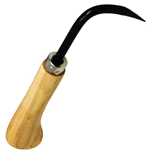 KAKURI Root Hook Japanese Gardening Tool for Loosing Soil, Root Pick Repotting Tool for Bonsai and Gardening, Japanese Hand Forged Carbon Steel, Made KAKURI