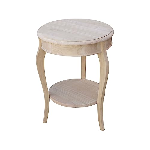 International Concepts Cambria Round End Table, Unfinished IC International Concepts