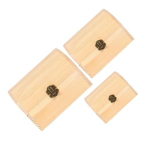 VOSAREA 9 pcs wooden box jewelry organizer tray strawberry decor craft storage DIY wooden unfinished wooden jewelry case handmade gifts wood gifts VOSAREA