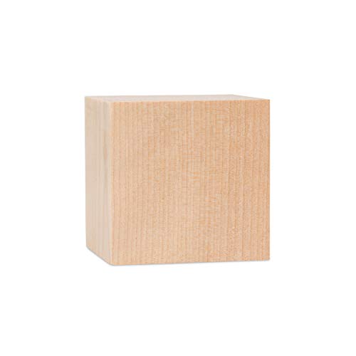 Unfinished Wood Craft Cubes 1-1/2 inch, Pack of 36 Small Wooden Blocks to Decorate, Wooden Cubes for Crafts and Décor, by Woodpeckers Woodpeckers
