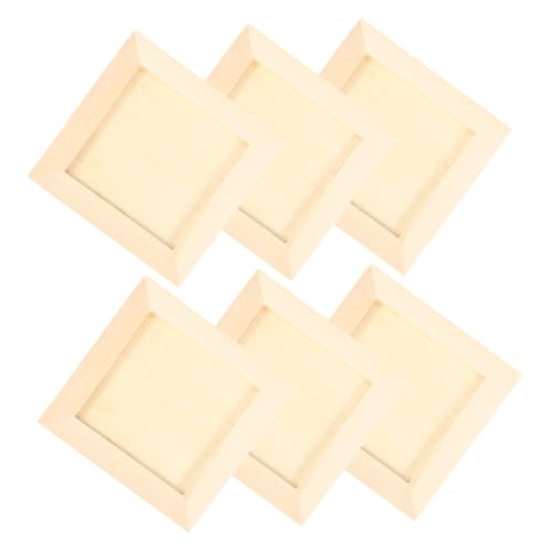 KALLORY 6pcs Clay Picture Frame Photo Frame Wall Mounting Picture Frame Blank Photo Frame Photo Sleeve Unfinished Clay Painting Frame Painting Clay KALLORY