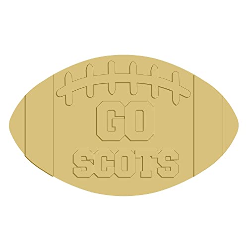 3D Football Cutout Unfinished Wood Sports Kids Room School Décor Door Hanger MDF Shape Canvas Style 3 Art 5 (18") Diverse Woodworking
