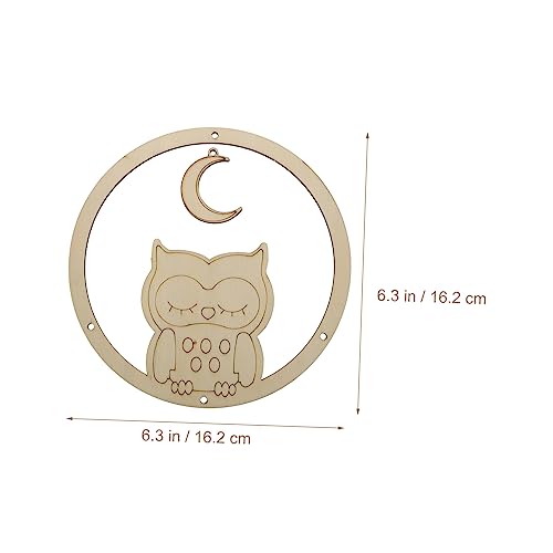 DECHOUS 2 Pcs Wind Chime Ornament Baby Nursery Wood Cutout Wood Dream Catcher Dream Catcher Making Kit Baby Nursery Wood Hanging Dream Catchers DECHOUS