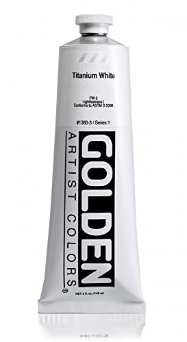 Heavy Body Acrylic Paint by Golden in 5 Ounce Tube Titanium White Golden Artist Colors