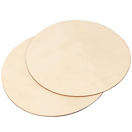JEUIHAU 40 Packs 10 Inches Wood Rounds, Unfinished Blank Wood Circles, Natural Round Wooden Discs for DIY Crafts, Door Hangers, Home Decors JEUIHAU