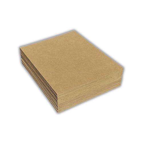 Samsill Chipboard Sheets 8.5 x 11 Inches, 50 Pack, Acid Free, 50 Point, Brown, Compatible with Cricut Machine, Create Embellishments for Cards, Mixed