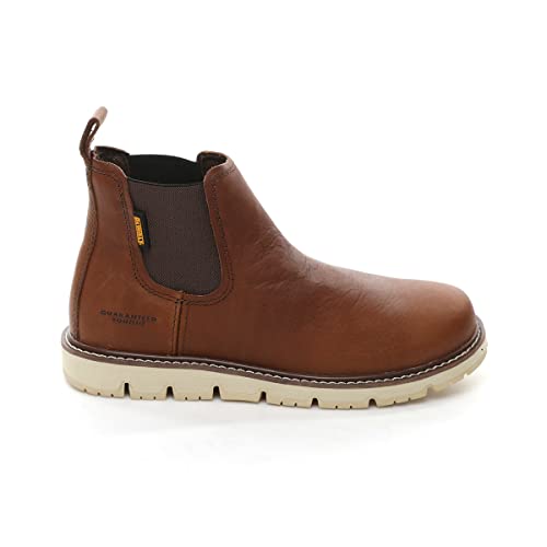 DEWALT Flex Albany 6" Men's Leather, Soft Toe, Non-Metallic, Water Resistant, Chelsea Work Boot, Nature, 10.5 DEWALT