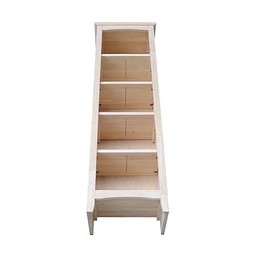 International Concepts 60" H Shaker Solid Wood Bookcase IC International Concepts