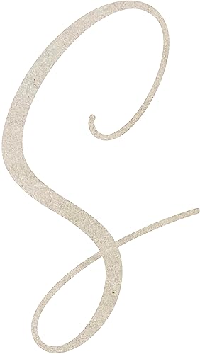 Blank MDF 7 Inch S Wall Hanging Alphabet Cutout, Decorative Unfinished Wooden Letter Craft,Rebeca Font Paintable DIY NEXTCraft