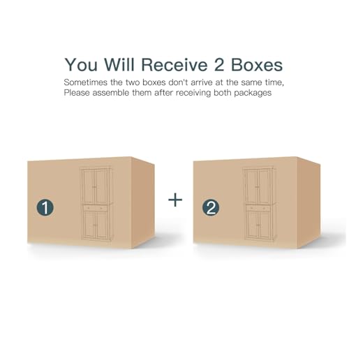 usikey 72” Kitchen Pantry Cabinet, Tall Storage Cabinet with 4 Doors and 1 Drawer, Freestanding Cupboard with 6 Hanging Shelves and Adjustable usikey