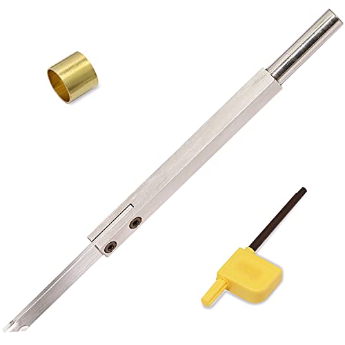 8.68 inches Carbide Parting Tool and Grooving Woodturning Tool with Copper Hoop for Wood Turning Lathe Asieg Tool
