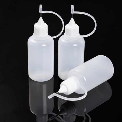 Bantoye 10 Pcs Needle Tip Glue Bottle Applicator DIY Quilling Tool Precision Tip Glue Plastic Liquid Dropper Bottles (30 ml) Bantoye