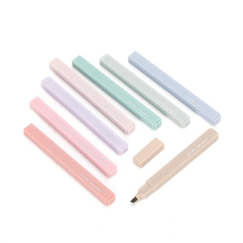 ZEYAR Aesthetic Cute Highlighter Pens, Cream colors, Chisel Tip, Water Based, Quick Dry, No Bleed for bible, four seasons color series (8 Spring ZEYAR