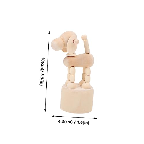 VOSAREA 3 Pcs White Embryo Ornament Wood Animal Figurines Decoraciones para Salas De Casa Waldorf Dolls Unfinished Peg Favors Home Décor Kid Toy VOSAREA