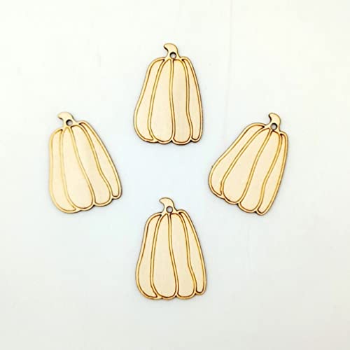COHEALI Unfinished Wooden Pumpkins Halloween Decor Pumpkin Wooden Cutouts Unfinished DIY Crafts Set with Ropes for DIY Painting Project Hanging COHEALI