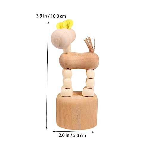 5 Pcs Wooden Animal Arts and Crafts for Unfinished Wood Crafts to Paint Wooden Craft Peg Dolls DIY Wooden Aniaml DIY Unfinished Dolls Model COHEALI