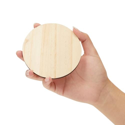 Unfinished Wood Circles for Crafts, Wood Burning, Engraving (4 in, 15 Pack) Bright Creations