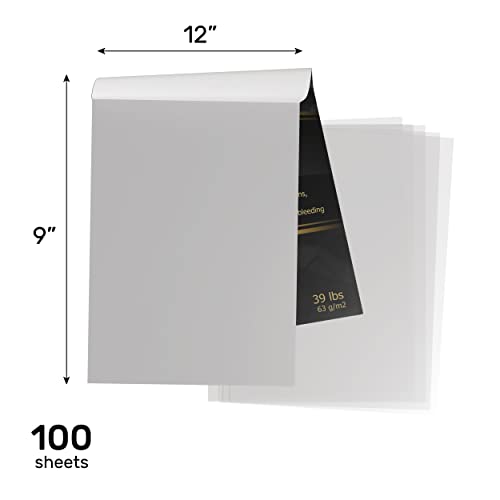 MyArtscape Tracing Paper Pad - 39lb - 9" x 12" - 100 Transparent Sheets - Artist Quality MyArtscape