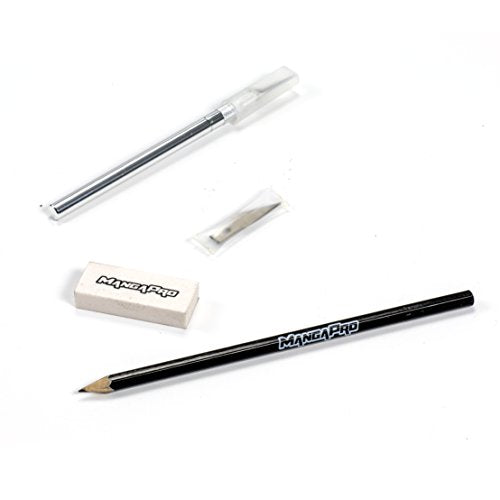 Sculpt Pro Premium Art Drawing Set-24 pc Manga Anime Animation Sketch & Comic Cartoon Tools Kit w Ink, Watercolors, Knives, Pen, Nibs, Eraser, and Sculpt Pro