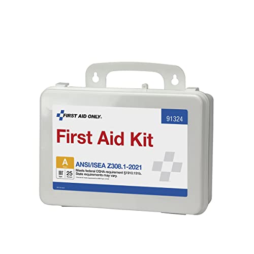 First Aid Only 91324 ANSI A 25-Person Emergency First Aid Kit for Office, Home, and Construction, 94 Pieces First Aid Only
