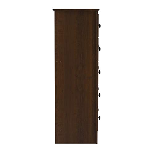 Prepac Fremont Superior 5-Drawer Chest for Bedroom - Spacious and Stylish Chest of Drawers, Measuring 16"D x 31.5"W x 45.25"H, In Espresso Finish Prepac
