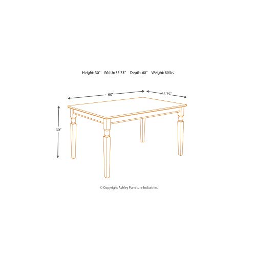 Signature Design by Ashley Owingsville Rustic Farmhouse Dining Room Table, Black & Brown Signature Design by Ashley