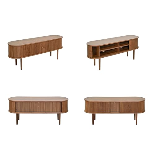 WERMO 55’’ TV Stand with Storage and Shelves Designed to fit 32’’ - 60’’ TVs. Wood Entertainment Center for Living Room and Bedroom, Media Console WERMO