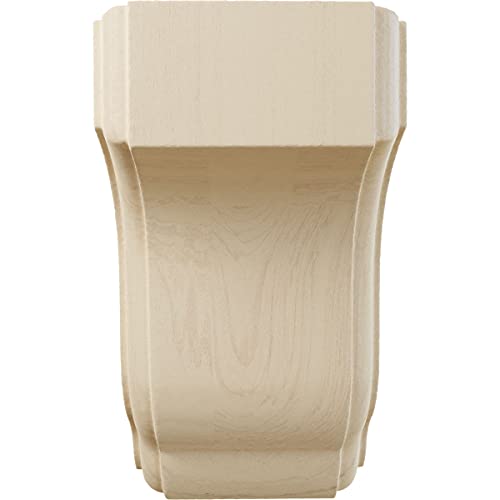 Ekena Millwork COR02X02X04CPRW Capistrano Mission Wood Corbels, 2 1/2"W x 2 3/4"D x 4 1/2"H, Rubberwood Ekena Millwork