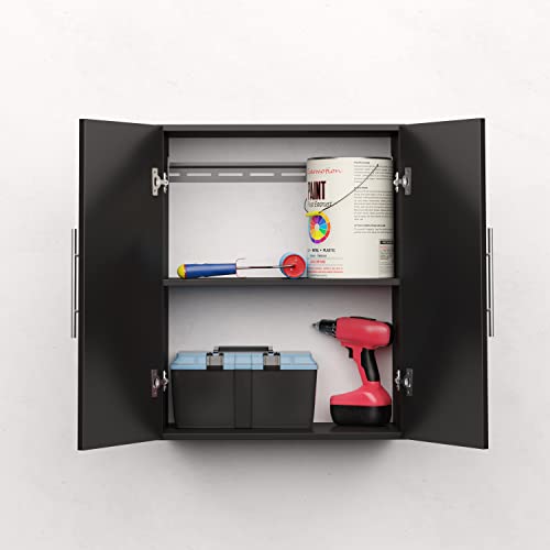 HangUps Upper Storage Cabinet, 24", Black Prepac
