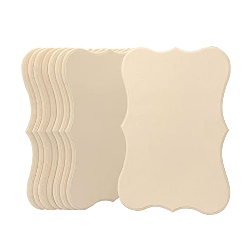 8 Pack Blank MDF Wood Plaques-12x8x0.25 inches Unfinished Beveled Wooden Sign with for Engraving,Burning, Painting Crafts Cregugua