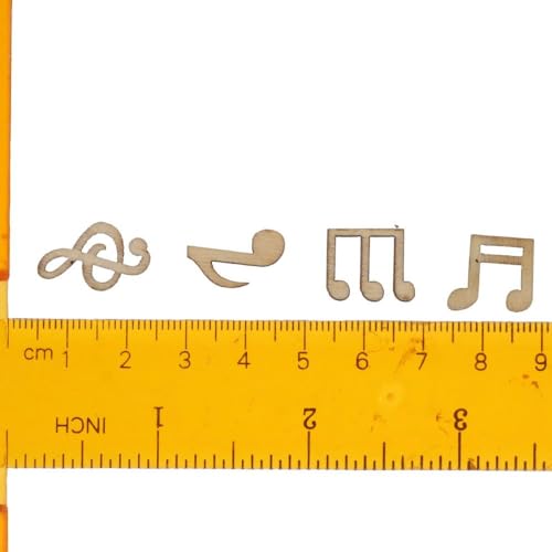 hobbyhub 300Pcs Music Notes Wooden Cutouts, Unfinished Label, DIY Unfinished Card Home Decoration hobbyhub