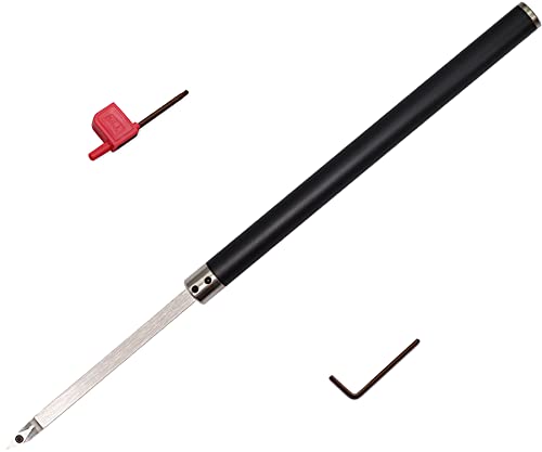 Carbide Tipped Lathe Chisel Wood Turning Tool Set Radius Detailer Tools Bar Blades Gouge Skew Spear 35°R with Ci4 Diamond Radius Carbide Insert Asieg Tool