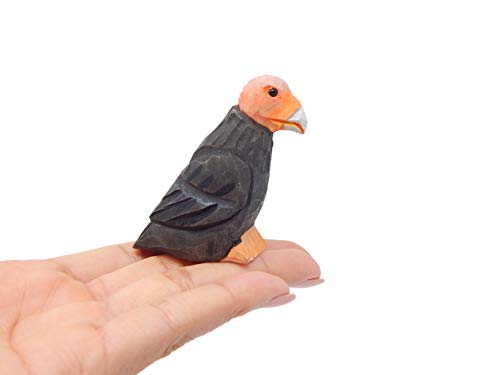 Selsela Condor Figurine Statue Vulture California Bird Miniature Wood Art Small Animal Sculpture Selsela