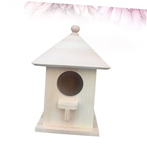 Yardwe 1pc Bird Houses for Outside DIY Kits Bird House Craft Mini Bird Hanging Birdhouse Crafts Kit Wooden Garden Decoration Bird House for Outside Yardwe