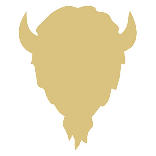 Buffalo Cutout Unfinished Wood Animal Western Theme Farm Door Hanger MDF Shape Canvas Style 3 (12") Diverse Woodworking