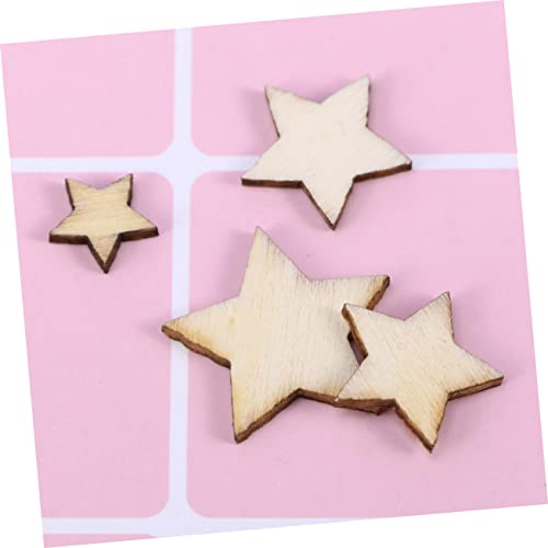 FUNOMOCYA 200pcs Star Wooden Nativity Ornaments Unfinished Wooden Star Ornaments Unfinished Wood Slices Wood Star Cutouts to DIY Star Decor Wooden FUNOMOCYA