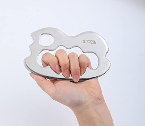 STICKON Stainless Steel Gua Sha Muscle Scraper Tools Set 3 in 1 Scraping Massage Tools for Physical Therapy, IASTM Tools Massage Scraper Kit, Soft STICKON