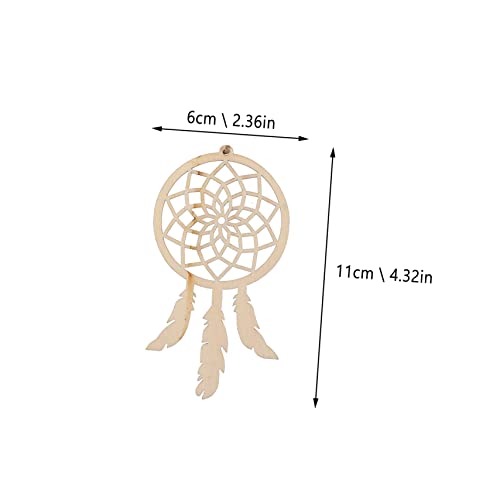 COHEALI 40pcs Wooden Dreamcatcher Arts and Crafts for Kids Dreamcatcher Kit Wood Crafts for Kids DIY Kits Wooden Hanging Ornaments Kit Unfinished COHEALI
