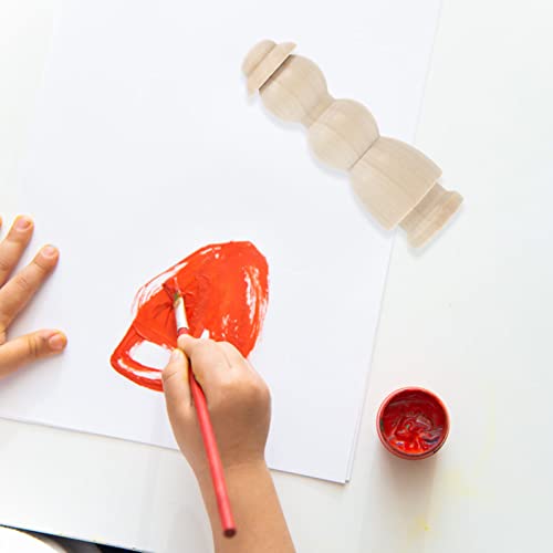 Ciieeo 10pcs Log Villain Montessori Peg Dolls Unpainted Peg Doll DIY Peg People Doll Toy Unfinished Peg Dolls Figurines for Kids DIY Wood Figures Ciieeo