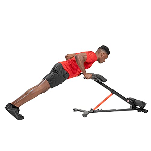 Sunny Health & Fitness Hyperextension incline,flat Roman Chair with Dip Station - SF-BH620062 , Black Sunny Health & Fitness