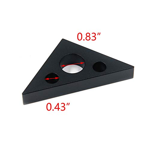 T Tulead Carpenter Square Triangle Ruler Aluminum Alloy Woodworking Ruler 45 Degree Woodworking Square Measurement Tool Black T Tulead