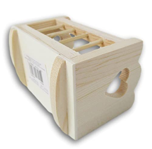 Craft Supply Dollhouse Baby Cradle Crib Miniature Unfinished Wood for Dollhouses, Displays, Crafting, & DIY - 3.3 x 2.5 Inches, Brown, Medium Craft Supply