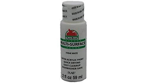 Apple Barrel Satin Acrylic Multi-Surface Paint Set - Black and White (2 Ounces Each) Apple Barrel