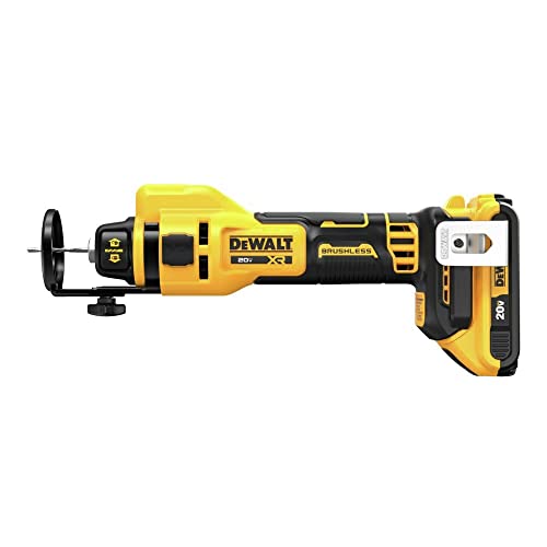 DEWALT 20V MAX Drywall Cutting Tool, Cut Out Tool, 2 Batteries and Charger Included (DCE555D2) DEWALT