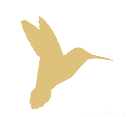 Hummingbird Cutout Unfinished Wood Garden Bird Hover Flying Flight MDF Shape Canvas Style 1 Diverse Woodworking