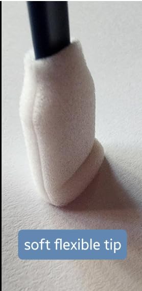 Wellgler's 200pcs 5.11" Foam Swabs, Square Rectangle Cleaning Swab,for Solvent Format Inkjet Printer Roland Optical Equipment(Dark Blue) wellgler