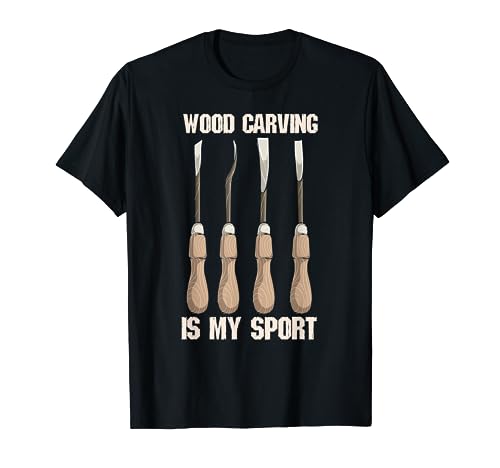 Wood Carving Is Sport Funny Woodworker Dad Humor Wood Carver T-Shirt Funny Woodworking Sawdust Lover Grandpa Dad
