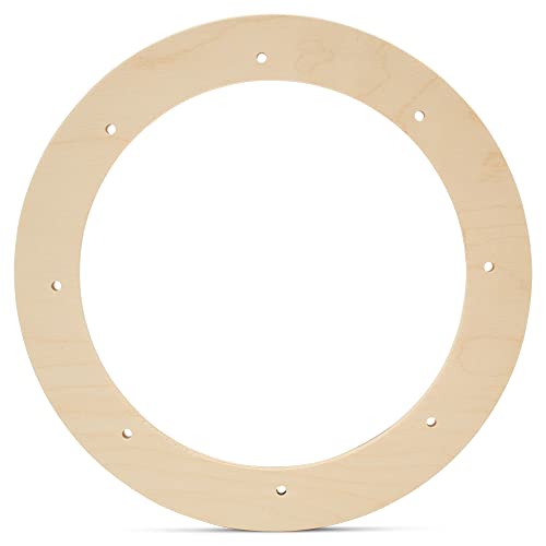 Small Wreath Frame 8 inch, Pack of 2 DIY Wreath Forms, Circle Shaped Wreath Frame, 8 inch Wooden Rings for Crafts, by Woodpeckers Woodpeckers