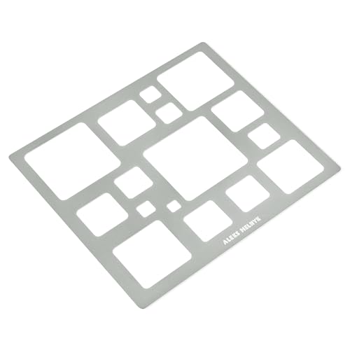 Aleks Melnyk #209 Metal Squares Template, Squares Stencil, Squares Master, Art Squares Tool, Isometric Drawing Template, Lapidary, Cabochons, - WoodArtSupply